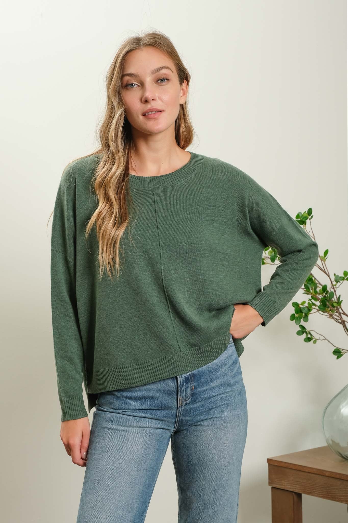 Extended Shoulder Sweater