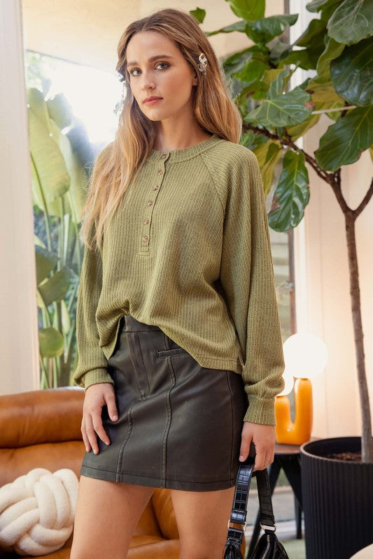 Olive Long Sleeve Knit To