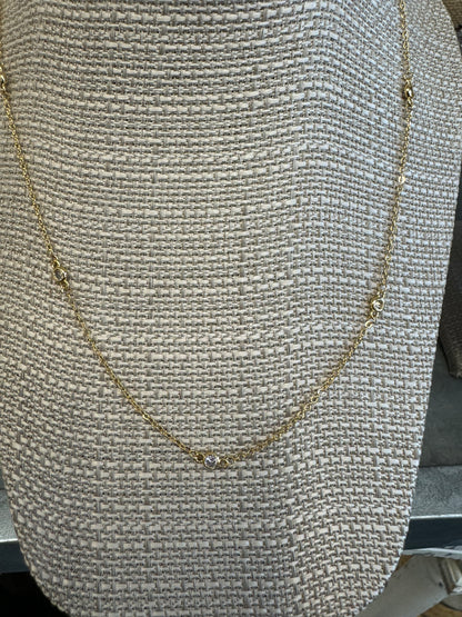 Cubic Zirconia Accented Necklace