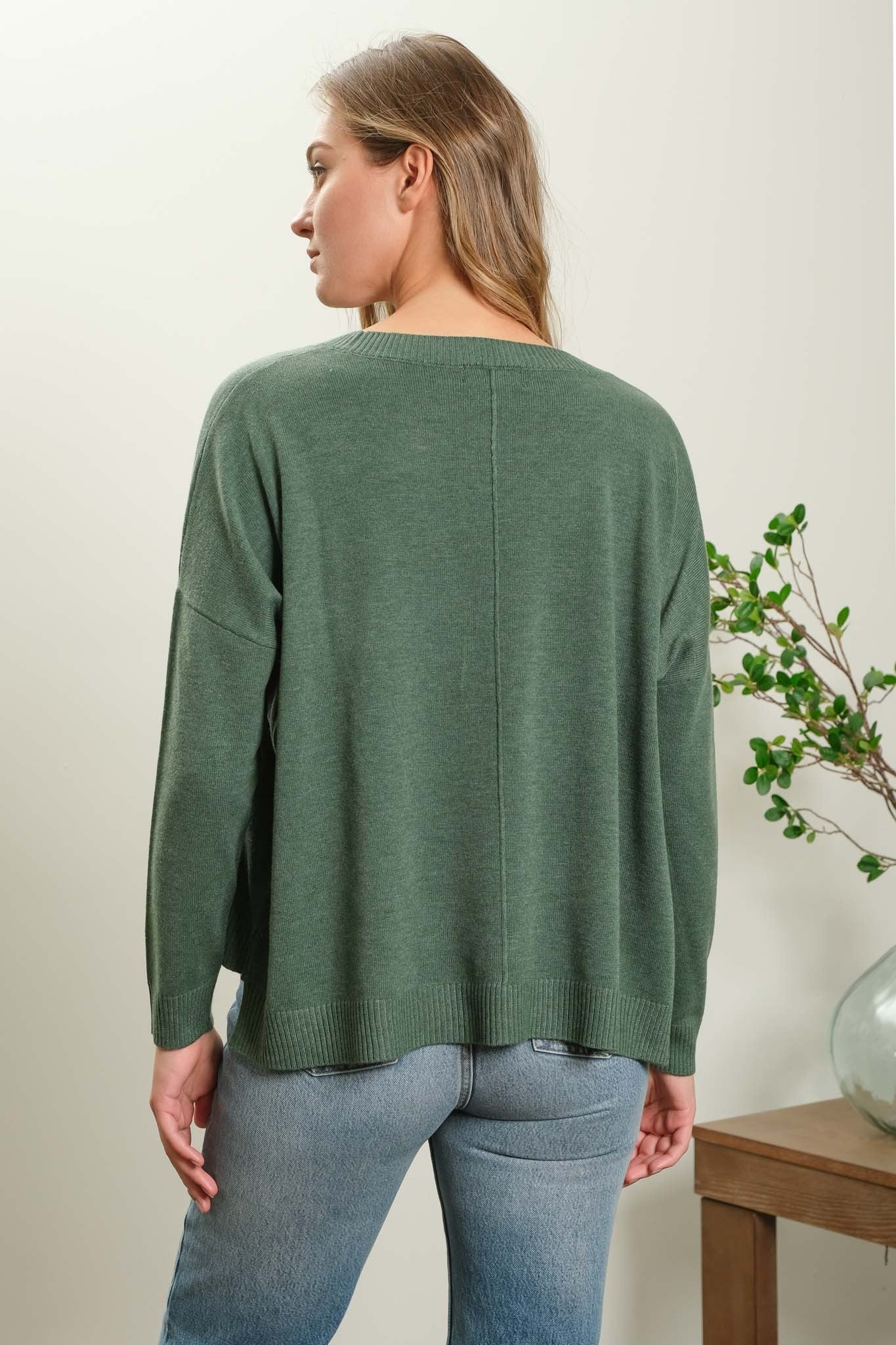 Extended Shoulder Sweater